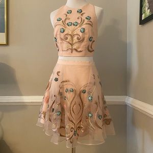 BeBe 2 piece crop top and skirt